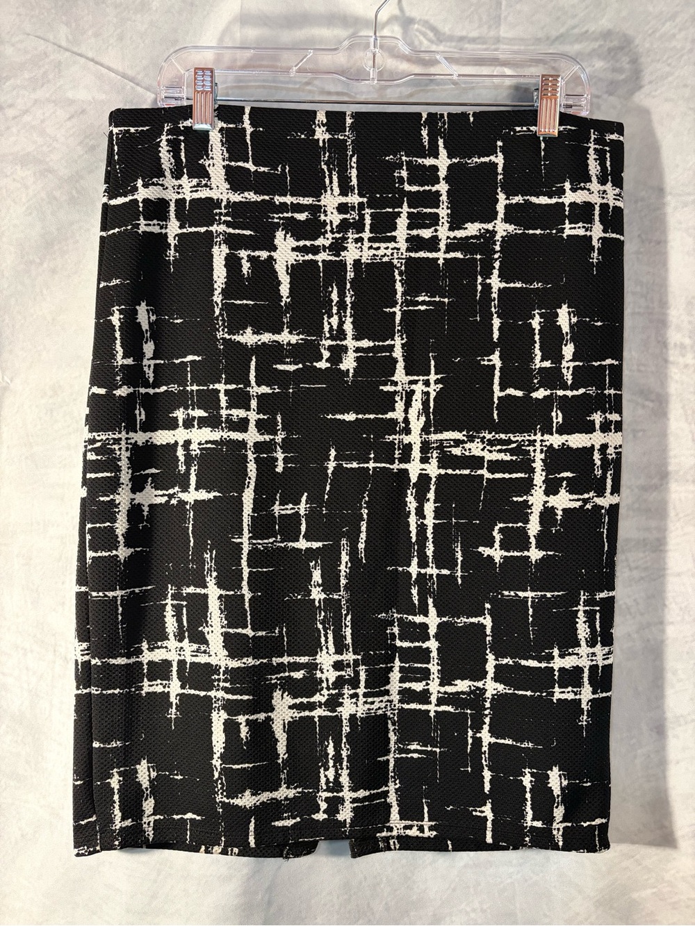 Olivia & Martin Black White Abstract Pencil Skirt Women’s Medium